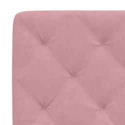 Lit avec matelas rose 90x190 cm velours 