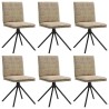 Chaises à manger lot de 6 gris clair similicuir daim 