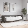 Lit de jour avec matelas gris foncé 90x190 cm tissu 