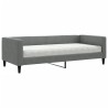 Lit de jour avec matelas gris foncé 90x190 cm tissu 