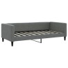 Lit de jour avec matelas gris foncé 90x190 cm tissu 