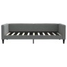 Lit de jour avec matelas gris foncé 90x190 cm tissu 