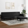 Ensemble de canapés 2 pcs noir similicuir 