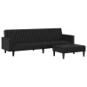 Ensemble de canapés 2 pcs noir similicuir 