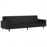 Ensemble de canapés 2 pcs noir similicuir 