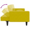Ensemble de canapés 2 pcs avec coussins jaune velours 