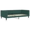 Lit de jour avec matelas vert foncé 100x200 cm velours 