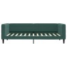 Lit de jour avec matelas vert foncé 100x200 cm velours 