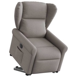 Fauteuil inclinable électrique taupe tissu 