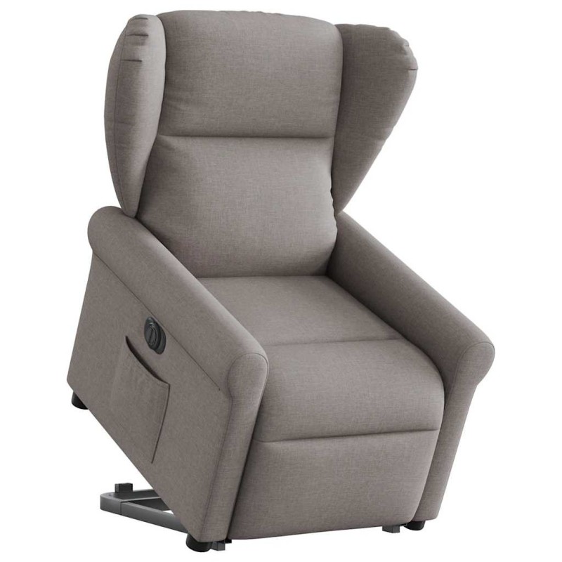 Fauteuil inclinable électrique taupe tissu 
