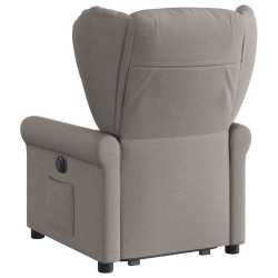 Fauteuil inclinable électrique taupe tissu 