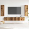 Meubles TV muraux 4 pcs vieux bois bois d'ingénierie 