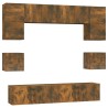 Ensemble de meubles TV 8 pcs Chêne fumé Bois d'ingénierie 