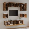 Ensemble de meubles TV 8 pcs Chêne fumé Bois d'ingénierie 