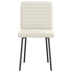 Chaises à manger lot de 6 crème velours 