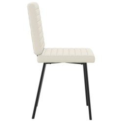 Chaises à manger lot de 6 crème velours 
