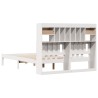 Lit bibliothèque sans matelas blanc 150x200 cm bois pin massif 
