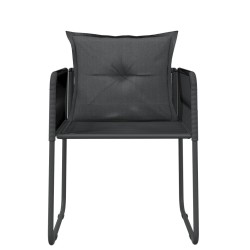Ensemble à manger de jardin 3 pcs Noir 