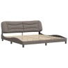 Cadre de lit sans matelas taupe 200x200 cm tissu 