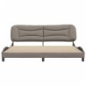 Cadre de lit sans matelas taupe 200x200 cm tissu 