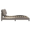 Cadre de lit sans matelas taupe 200x200 cm tissu 