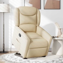 Fauteuil inclinable Crème Tissu 