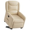 Fauteuil inclinable Crème Tissu 