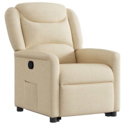Fauteuil inclinable Crème Tissu 