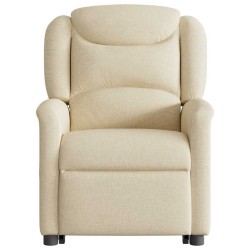 Fauteuil inclinable Crème Tissu 