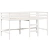 Lit haut sans matelas blanc 80x200 cm bois de pin massif 