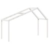 Lit haut sans matelas blanc 80x200 cm bois de pin massif 