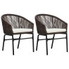 Ensemble à manger de jardin 3 pcs Marron 