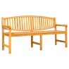 Banc de jardin 179,5x60x90 cm bois de teck solide 