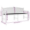 Banc de jardin 179,5x60x90 cm bois de teck solide 