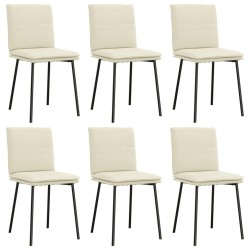 Chaises à manger lot de 6 crème velours 