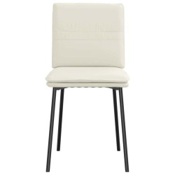 Chaises à manger lot de 6 crème velours 