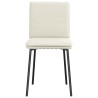 Chaises à manger lot de 6 crème velours 