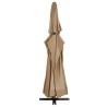 Parasol de jardin avec mât en aluminium 600 cm taupe 