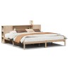 Lit bibliothèque sans matelas 180x200 cm bois massif de pin 
