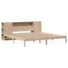 Lit bibliothèque sans matelas 180x200 cm bois massif de pin 