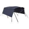 Toit bimini à 4 arceaux parois latérales 243x(230-244)x137 cm 