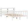 Cadre de lit sans matelas blanc 160x200 cm bois de pin massif 