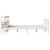 Cadre de lit sans matelas blanc 160x200 cm bois de pin massif 