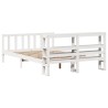 Cadre de lit sans matelas blanc 160x200 cm bois de pin massif 