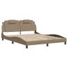 Cadre de lit avec LED sans matelas cappuccino 160x200 cm 