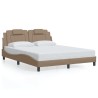 Cadre de lit avec LED sans matelas cappuccino 160x200 cm 