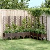 Jardinière avec treillis marron 200x160x142 cm PP 