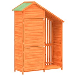 Abri à outils de jardin marron 120x53,5x170 cm bois massif pin 
