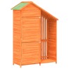 Abri à outils de jardin marron 120x53,5x170 cm bois massif pin 