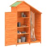 Abri à outils de jardin marron 120x53,5x170 cm bois massif pin 